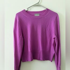 J. Crew Vibrant Pink Cashmere Shtunken Sweater  size L